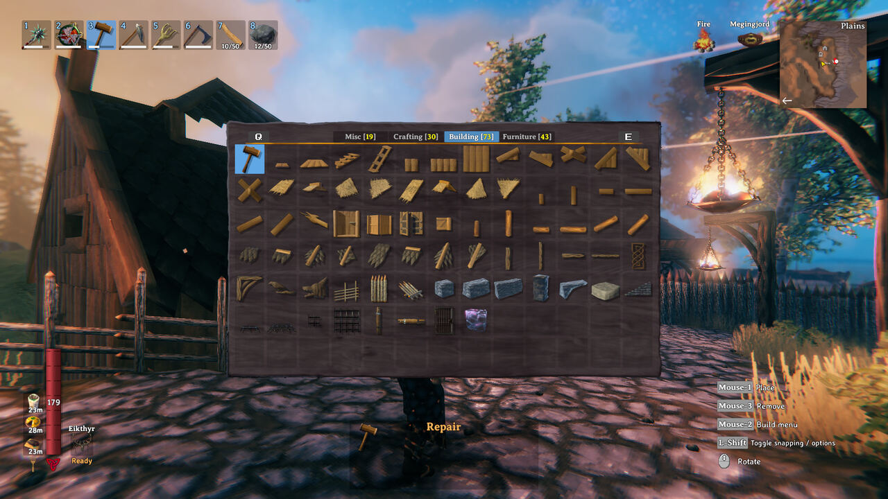 Valheim armor crafting, official screenshot